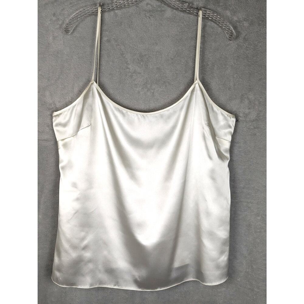 NWT Elie Tahari Cream Satin Camisole Size XL Luxury basic Minimalist